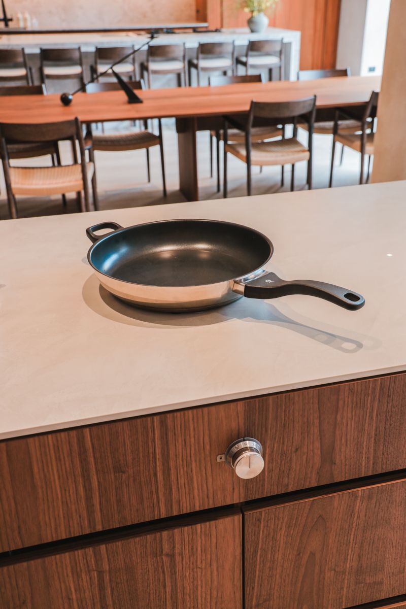 A tactile detail in a working kitchen.